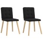 Sillas de comedor 2 unidades tela negro de , Sillas de comedor - Ref: Foro24-4101070, Precio: 79,05 €, Descuento: %