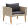 4-piece garden furniture set and beige synthetic rattan cushions by vidaXL, Garden sets - Ref: Foro24-3059328, Price: 481,86 ...