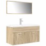 Set de muebles de baño 3 pzas madera contrachapada roble Sonoma von , Badezimmermöbel - Ref: Foro24-3325019, Preis: 325,25 €,...