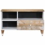 Mueble de TV madera maciza de mango 80x33,5x46 cm by , CD and DVD storage - Ref: Foro24-4018681, Price: 65,00 €, Discount: %