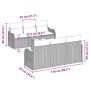 Conjunto de sofá de jardín 7 pcs Gris 55 x 55 x 37 cm Poliratán