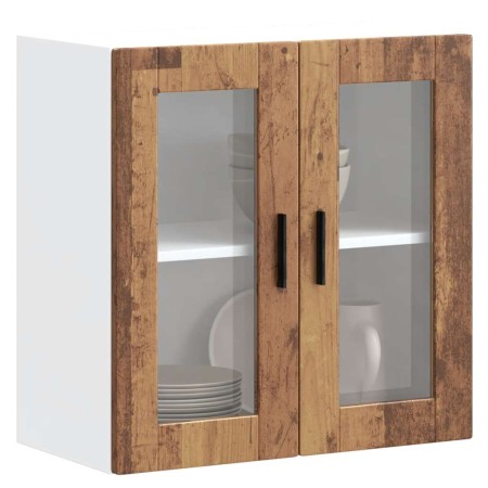 Armario de pared para cocina puerta cristal Porto madera vieja de , Armarios de cocina - Ref: Foro24-854155, Precio: 72,16 €,...