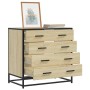 Cajonera de madera contrachapada color roble sonoma 70x41x70 cm de , Cajoneras - Ref: Foro24-849080, Precio: 123,14 €, Descue...