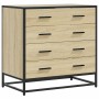 Cajonera de madera contrachapada color roble sonoma 70x41x70 cm de , Cajoneras - Ref: Foro24-849080, Precio: 123,14 €, Descue...