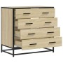 Cajonera de madera contrachapada color roble sonoma 70x41x70 cm de , Cajoneras - Ref: Foro24-849080, Precio: 123,14 €, Descue...