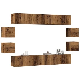 Conjunto de mueble de TV 8 piezas montado la pared madera vieja von , TV-Möbel - Ref: Foro24-3328951, Preis: 287,02 €, Rabatt: %