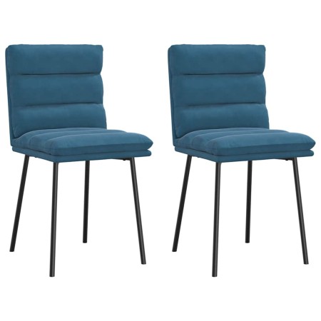 Sillas de comedor 2 unidades terciopelo azul de , Sillas de comedor - Ref: Foro24-4101292, Precio: 101,79 €, Descuento: %
