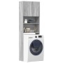 Armario de lavadora madera ingeniería gris sonoma 64x24x190 cm by , Accessories for washing machines and dryers - Ref: Foro24...