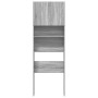 Armario de lavadora madera ingeniería gris sonoma 64x24x190 cm by , Accessories for washing machines and dryers - Ref: Foro24...