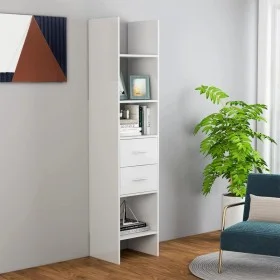 Glossy white plywood shelf 40x35x180 cm by vidaXL, Bookcases and shelves - Ref: Foro24-803422, Price: 79,74 €, Discount: %