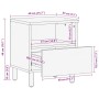 Mesilla de noche marrón 40x33x46 cm madera maciza mango von , Nachttische - Ref: Foro24-4017726, Preis: 63,07 €, Rabatt: %