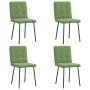 Sillas de comedor 4 unidades terciopelo verde claro