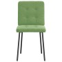 Sillas de comedor 4 unidades terciopelo verde claro