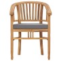 5-piece garden dining set and solid teak wood cushions by vidaXL, Garden sets - Ref: Foro24-3060007, Price: 860,10 €, Discoun...