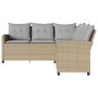 Sofá en forma de L con cojines ratán sintético beige von , Gartensets - Ref: Foro24-365418, Preis: 336,05 €, Rabatt: %