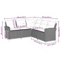 Sofá en forma de L con cojines ratán sintético beige von , Gartensets - Ref: Foro24-365418, Preis: 336,05 €, Rabatt: %