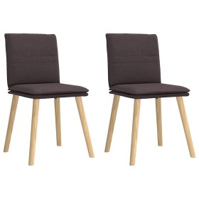 Sillas de comedor 2 unidades tela marrón oscuro von , Essstühle - Ref: Foro24-4101259, Preis: 110,98 €, Rabatt: %