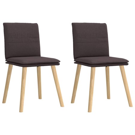 Sillas de comedor 2 unidades tela marrón oscuro von , Essstühle - Ref: Foro24-4101259, Preis: 110,98 €, Rabatt: %