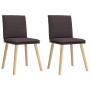 Sillas de comedor 2 unidades tela marrón oscuro von , Essstühle - Ref: Foro24-4101259, Preis: 110,98 €, Rabatt: %
