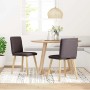 Sillas de comedor 2 unidades tela marrón oscuro von , Essstühle - Ref: Foro24-4101259, Preis: 110,98 €, Rabatt: %