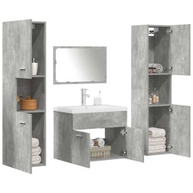 Set muebles de baño 5 piezas madera ingeniería gris hormigón von , Badezimmermöbel - Ref: Foro24-3324905, Preis: 311,73 €, Ra...