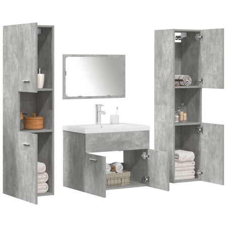 Set muebles de baño 5 piezas madera ingeniería gris hormigón von , Badezimmermöbel - Ref: Foro24-3324905, Preis: 311,73 €, Ra...