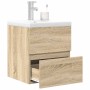 Set de muebles de baño 2 pzas madera contrachapada roble Sonoma de , Muebles de baño - Ref: Foro24-3325038, Precio: 170,19 €