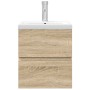 Set de muebles de baño 2 pzas madera contrachapada roble Sonoma von , Badezimmermöbel - Ref: Foro24-3325038, Preis: 167,03 €,...