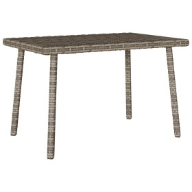 Mesa centro jardín rectangular gris 60x40x37 cm ratán sintético de , Mesas de jardín - Ref: Foro24-4104052, Precio: 31,01 €, ...
