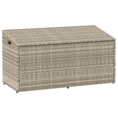 Caja almacenaje jardín ratán sintético gris claro 110x50x58 cm by , Outdoor storage boxes - Ref: Foro24-4104073, Price: 117,7...