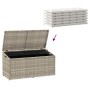 Caja almacenaje jardín ratán sintético gris claro 110x50x58 cm by , Outdoor storage boxes - Ref: Foro24-4104073, Price: 117,7...