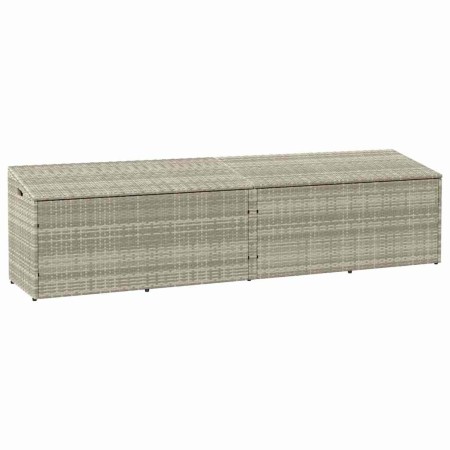 Caja almacenaje jardín ratán sintético gris claro 220x50x58 cm von , Aufbewahrungsboxen für den Außenbereich - Ref: Foro24-41...