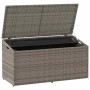 Caja de almacenaje de jardín ratán sintético gris 110x50x58 cm von , Aufbewahrungsboxen für den Außenbereich - Ref: Foro24-41...