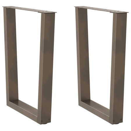 Patas para mesa de comedor en forma de V 2 uds acero natural by , Table legs - Ref: Foro24-4012643, Price: 84,80 €, Discount: %