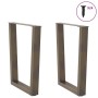 Patas para mesa de comedor en forma de V 2 uds acero natural by , Table legs - Ref: Foro24-4012643, Price: 84,80 €, Discount: %