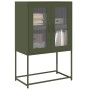 Aparador de acero verde oliva 68x39x107 cm de , Aparadores - Ref: Foro24-853378, Precio: 97,48 €
