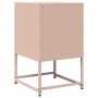 Mesita de noche de acero laminado en frío rosa 36x39x60,5 cm de , Mesitas de noche - Ref: Foro24-853327, Precio: 52,24 €