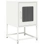 Mesita de noche de acero laminado en frío blanco 36x39x60,5 cm by , Nightstands - Ref: Foro24-853331, Price: 52,24 €, Discoun...