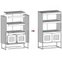 Aparador de acero blanco 68x39x123 cm by , Sideboards - Ref: Foro24-853373, Price: 112,63 €, Discount: %
