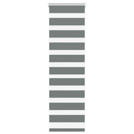Estor cebra gris oscuro 45x100cm tejido ancho 40,9 cm poliéster by , Blinds and blinds - Ref: Foro24-4014094, Price: 18,22 €,...