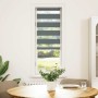 Estor cebra gris oscuro 45x100cm tejido ancho 40,9 cm poliéster by , Blinds and blinds - Ref: Foro24-4014094, Price: 18,22 €,...