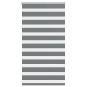 Estor cebra gris oscuro 75x150cm tejido ancho 70,9 cm poliéster by , Blinds and blinds - Ref: Foro24-4014126, Price: 22,54 €,...