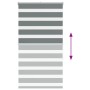 Estor cebra gris oscuro 75x150cm tejido ancho 70,9 cm poliéster by , Blinds and blinds - Ref: Foro24-4014126, Price: 22,54 €,...