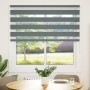 Estor cebra gris oscuro tejido ancho 135,9 cm poliéster by , Blinds and blinds - Ref: Foro24-4014139, Price: 37,63 €, Discoun...