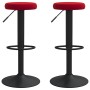 Taburetes de cocina 2 unidades terciopelo rojo tinto de , Taburetes de cocina - Ref: Foro24-333149, Precio: 103,64 €, Descuen...