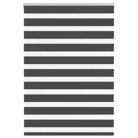 Estor cebra negro 95x100 cm tejido ancho 90,9 cm poliéster by , Blinds and blinds - Ref: Foro24-4014208, Price: 18,79 €, Disc...