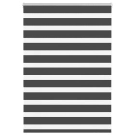 Estor cebra negro 105x150 cm tejido ancho 100,9 cm poliéster by , Blinds and blinds - Ref: Foro24-4014236, Price: 22,26 €, Di...