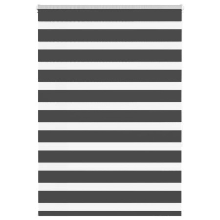 Estor cebra negro 105x150 cm tejido ancho 100,9 cm poliéster