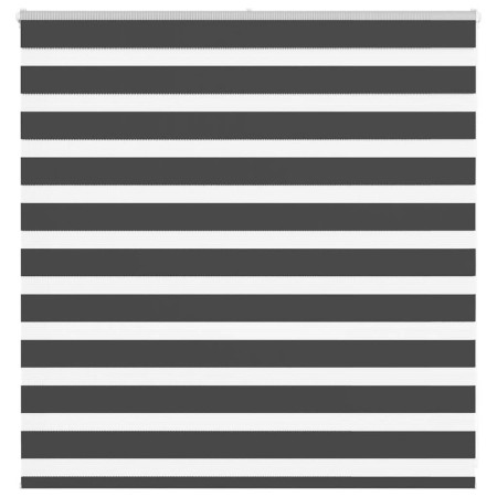 Estor cebra negro 140x100 cm tejido ancho 135,9 cm poliéster