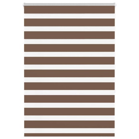 Brauner Zebra-Vorhang 95x150 cm, Stoffbreite 90,9 cm, aus Polyester. von , Jalousien und Jalousien - Ref: Foro24-4014338, Pre...